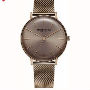 Kenneth Cole Stainless Steel Rose Gold Mesh Watch